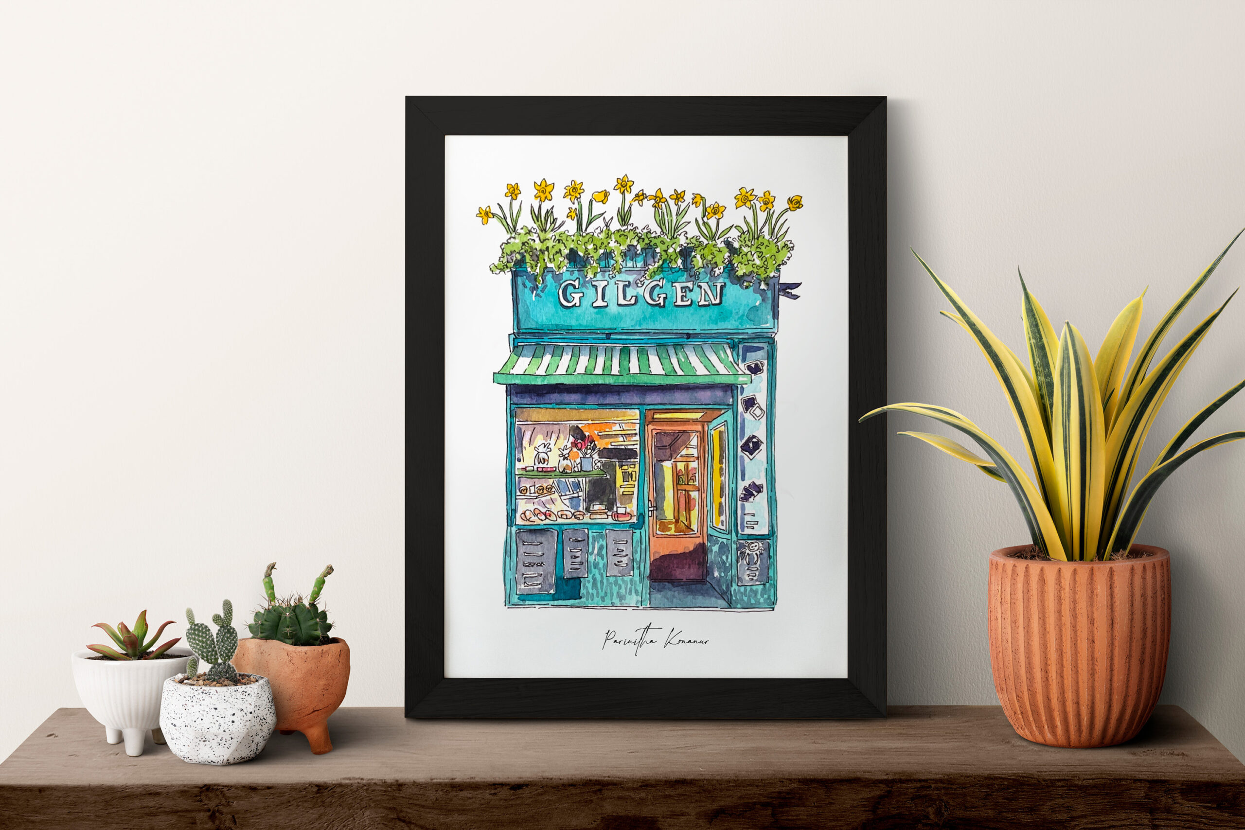 Fable and Hue Parinitha Konanur Goa storefront Art Prints